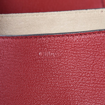 Chloe Grained Lambskin Mini Drew Shoulder Bag Intense Red 6 of 7