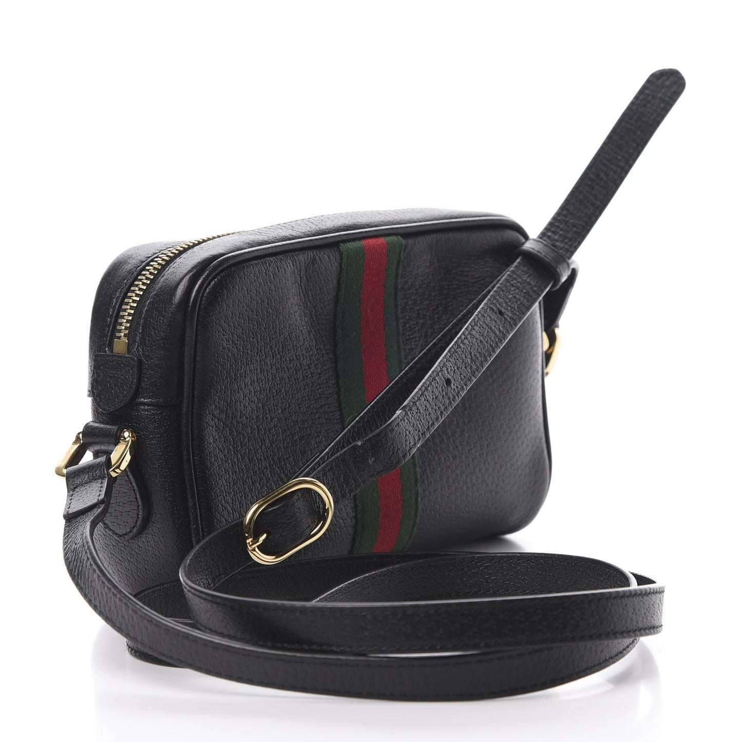 Calfskin Web Mini Ophidia Shoulder Bag Black