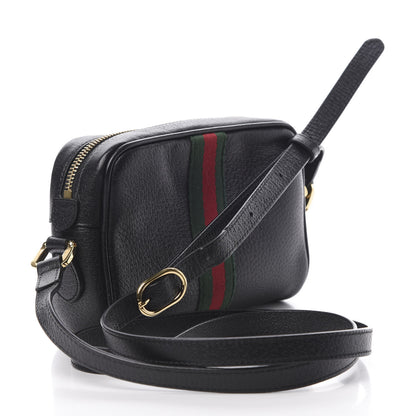 Gucci Calfskin Web Mini Ophidia Shoulder Bag Black 3 of 12