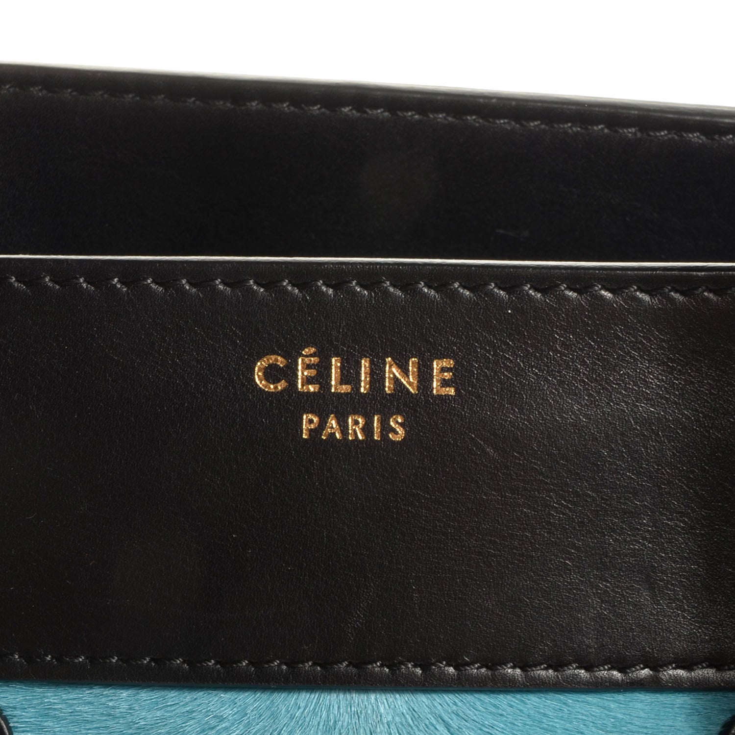Celine Pony Hair Mini Tri-Color Luggage Glacier Red Black 8 of 10