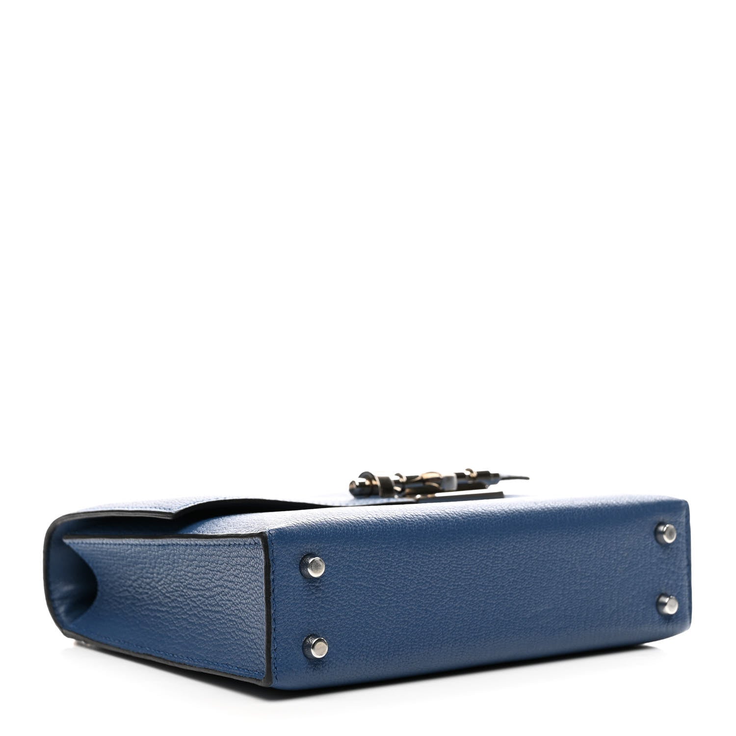 Hermes Chevre Mysore Mini Verrou Chaine Bag Bleu Agate 4 of 10