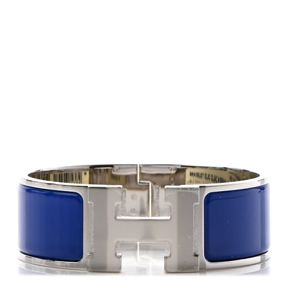 Hermes Enamel Wide Clic Clac H Bracelet PM Bleu Royal 1 of 6