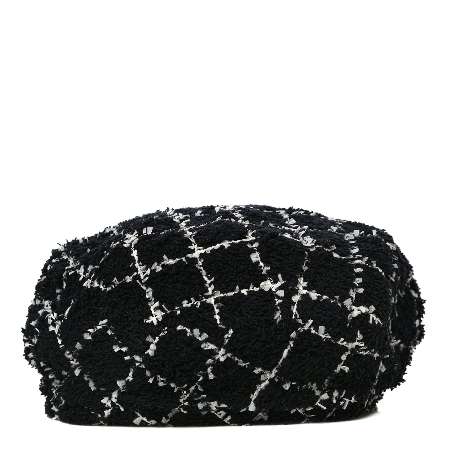 Cotton Tweed CC Beret S Black White