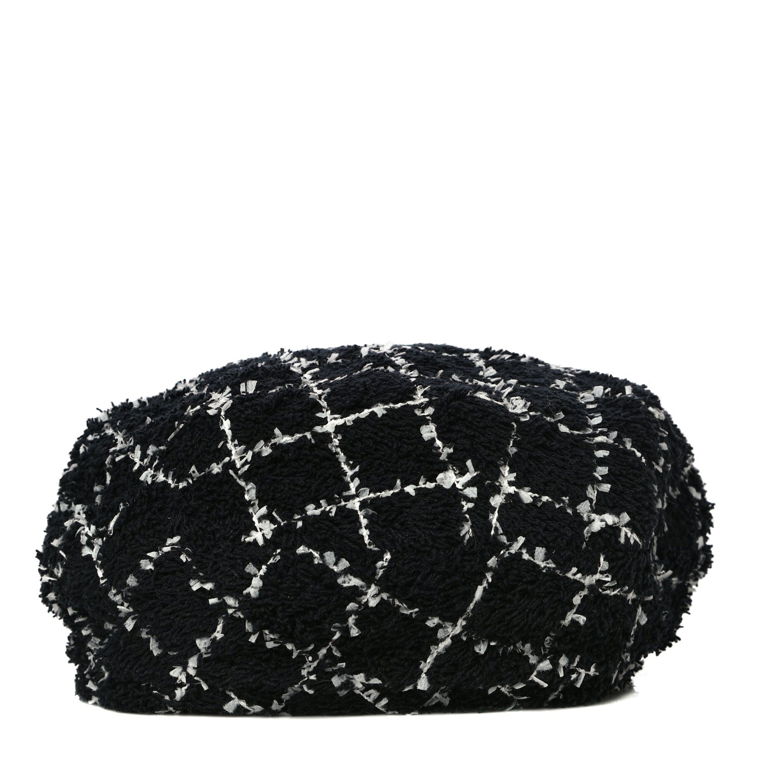 Chanel Cotton Tweed CC Beret S Black White 2 of 5