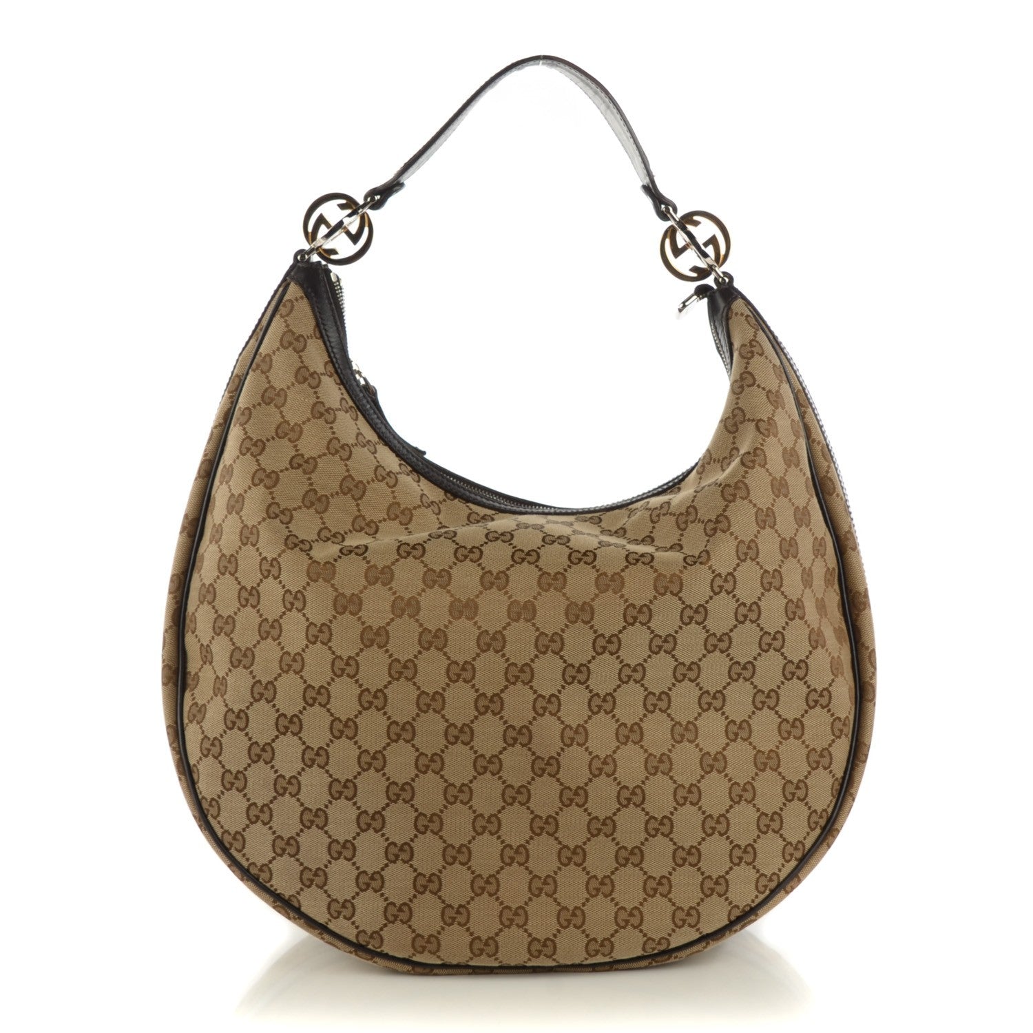 Gucci Monogram GG Twins Large Hobo Dark Brown 1 of 7