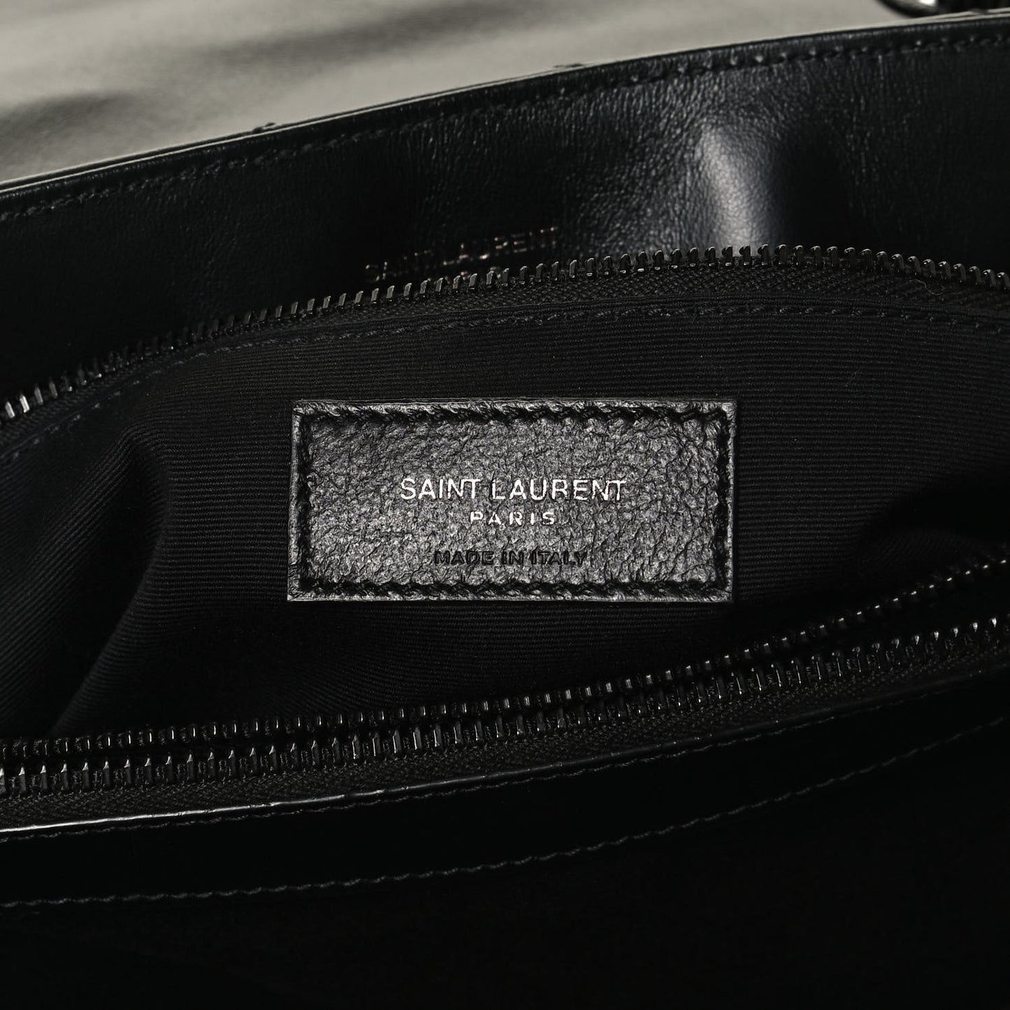 Calfskin Y Quilted Monogram Medium Loulou Chain Satchel Black