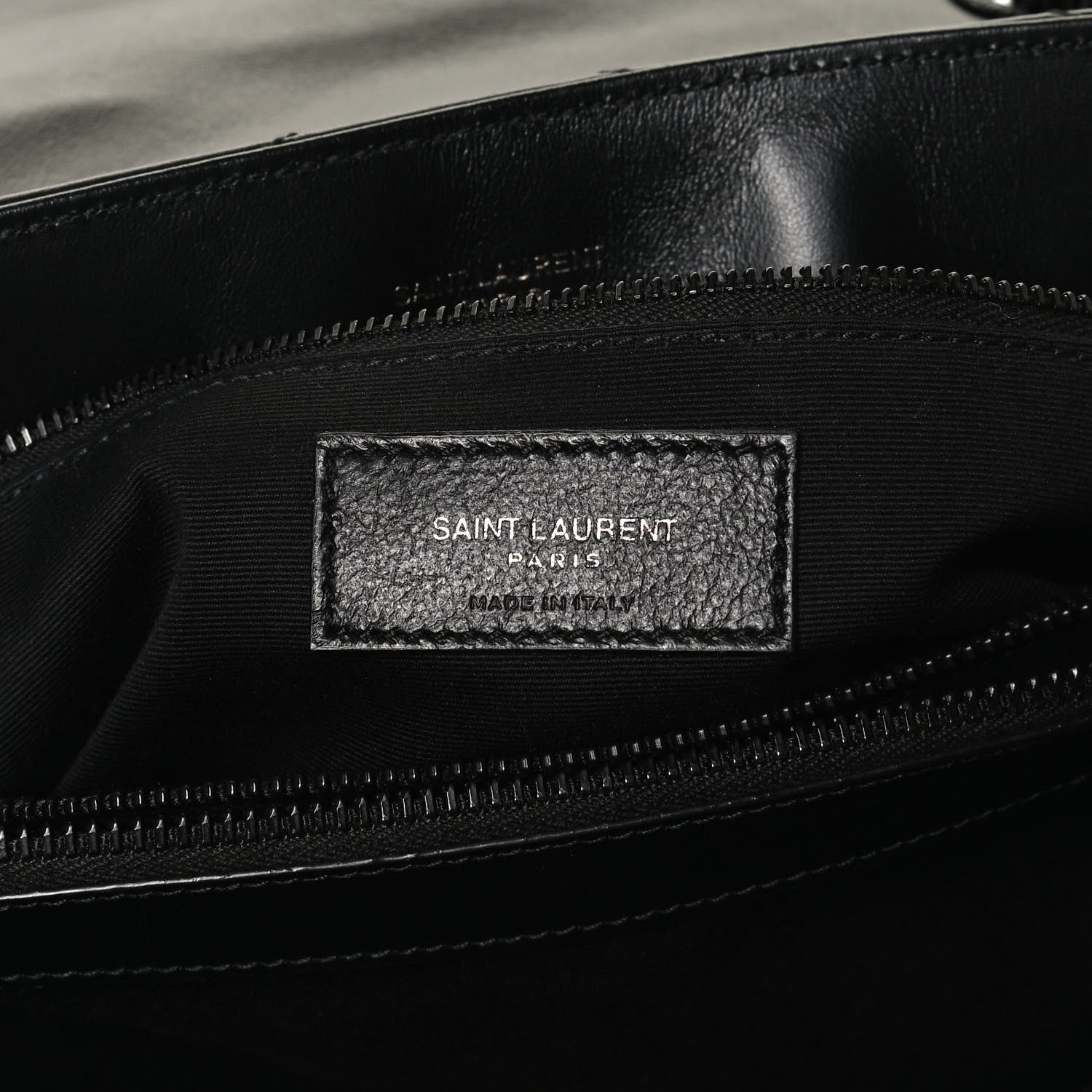 Saint Laurent Calfskin Y Quilted Monogram Medium Loulou Chain Satchel Black 7 of 12