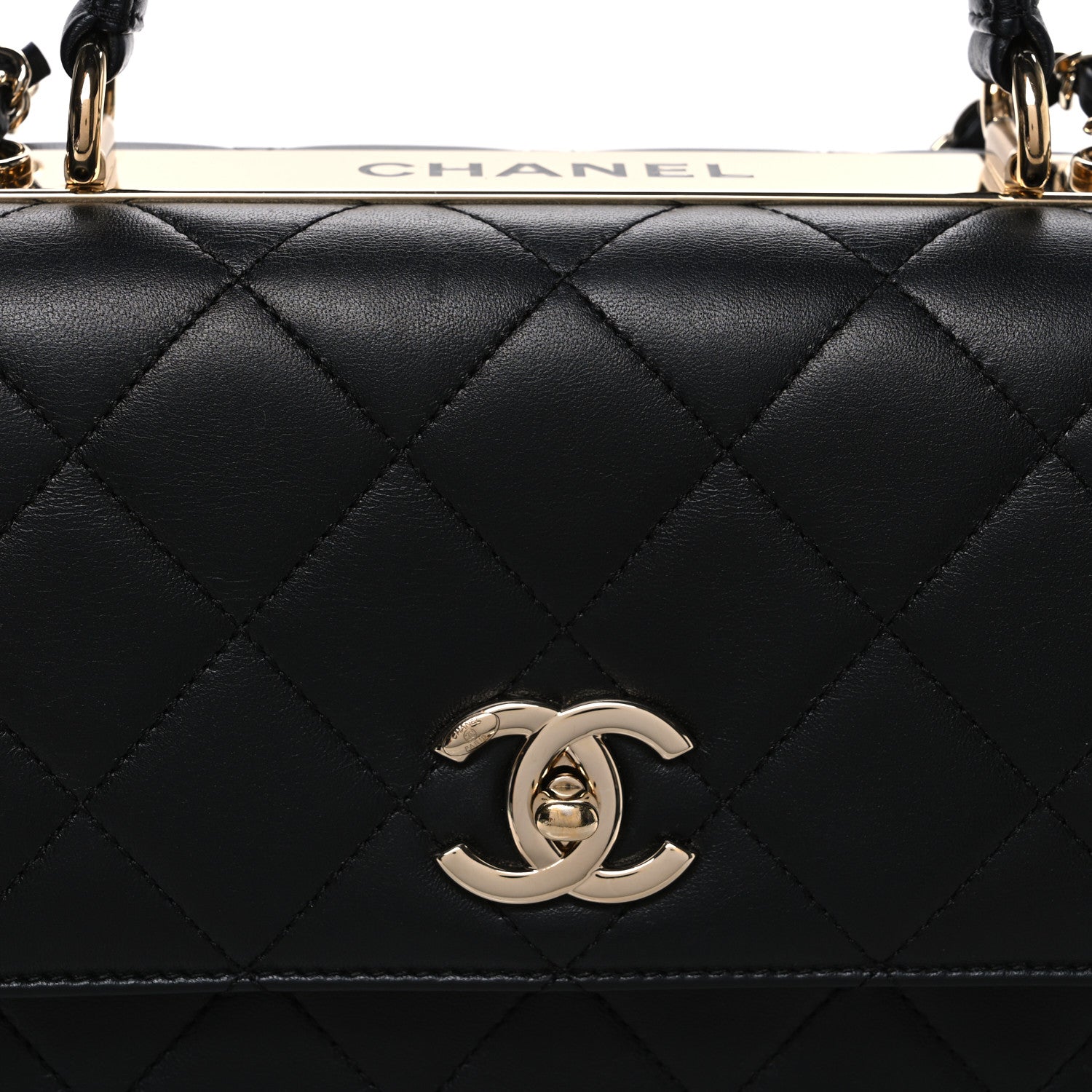 Chanel Lambskin Quilted Medium Trendy CC Flap Dual Handle Bag Black 8 of 10
