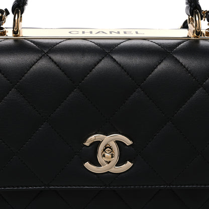 Chanel Lambskin Quilted Medium Trendy CC Flap Dual Handle Bag Black 8 of 10