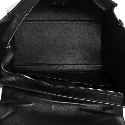 Celine Drummed Calfskin Suede Small Trapeze Black 6 of 7