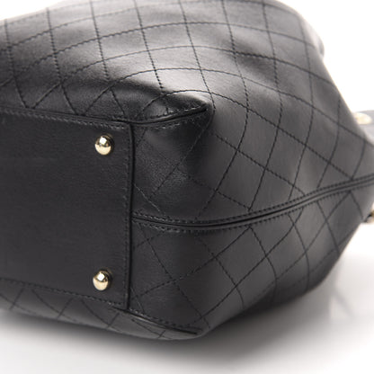 Chanel Calfskin Stitched Drawstring Bag Black 7 of 13