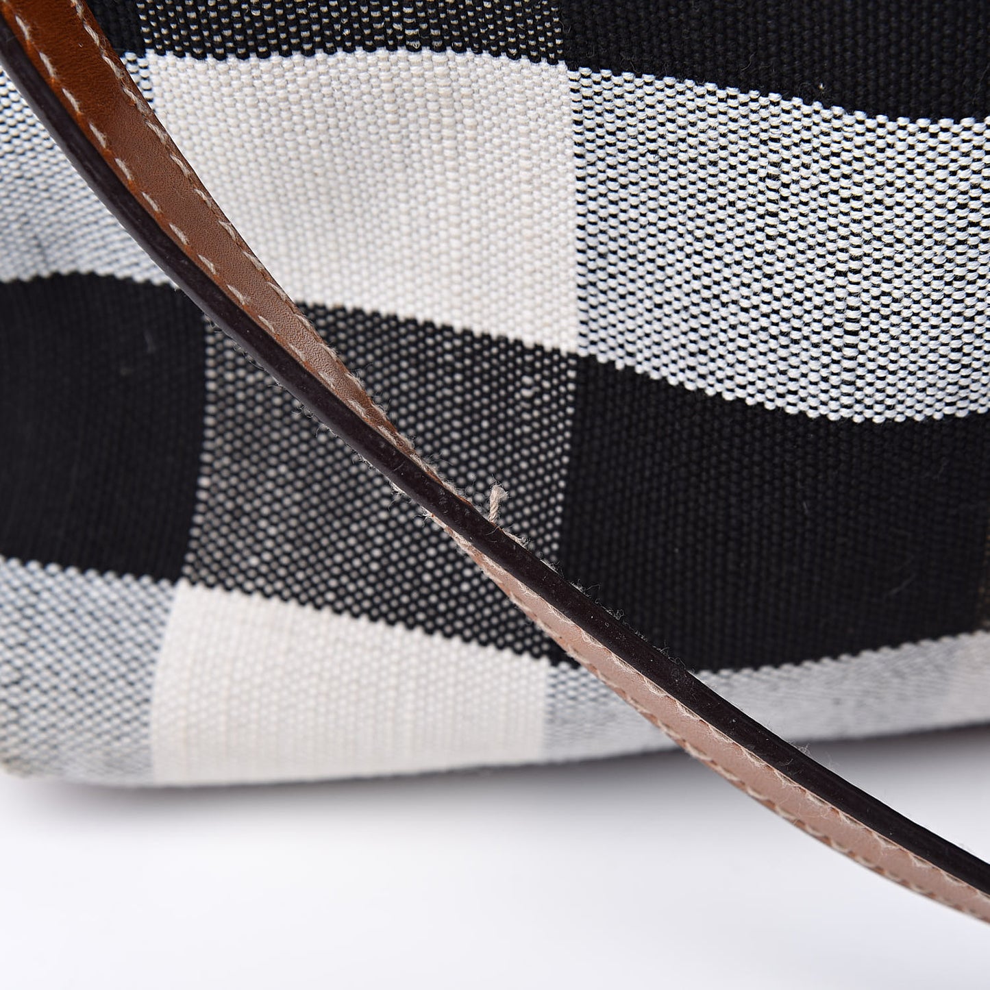 Canvas Mega Check Medium Tottenham Brit Tote Saddle Brown