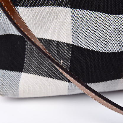 Burberry Canvas Mega Check Medium Tottenham Brit Tote Saddle Brown 7 of 11