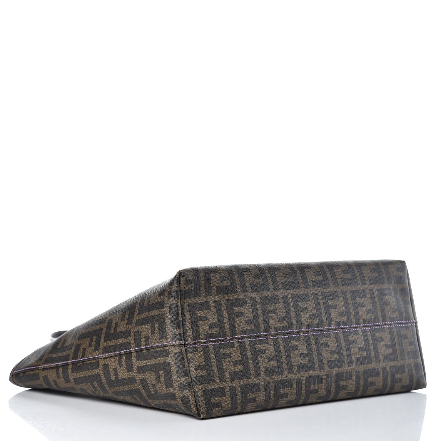 Fendi Zucca Spalmati Small Roll Tote Tobacco Viola 4 of 9