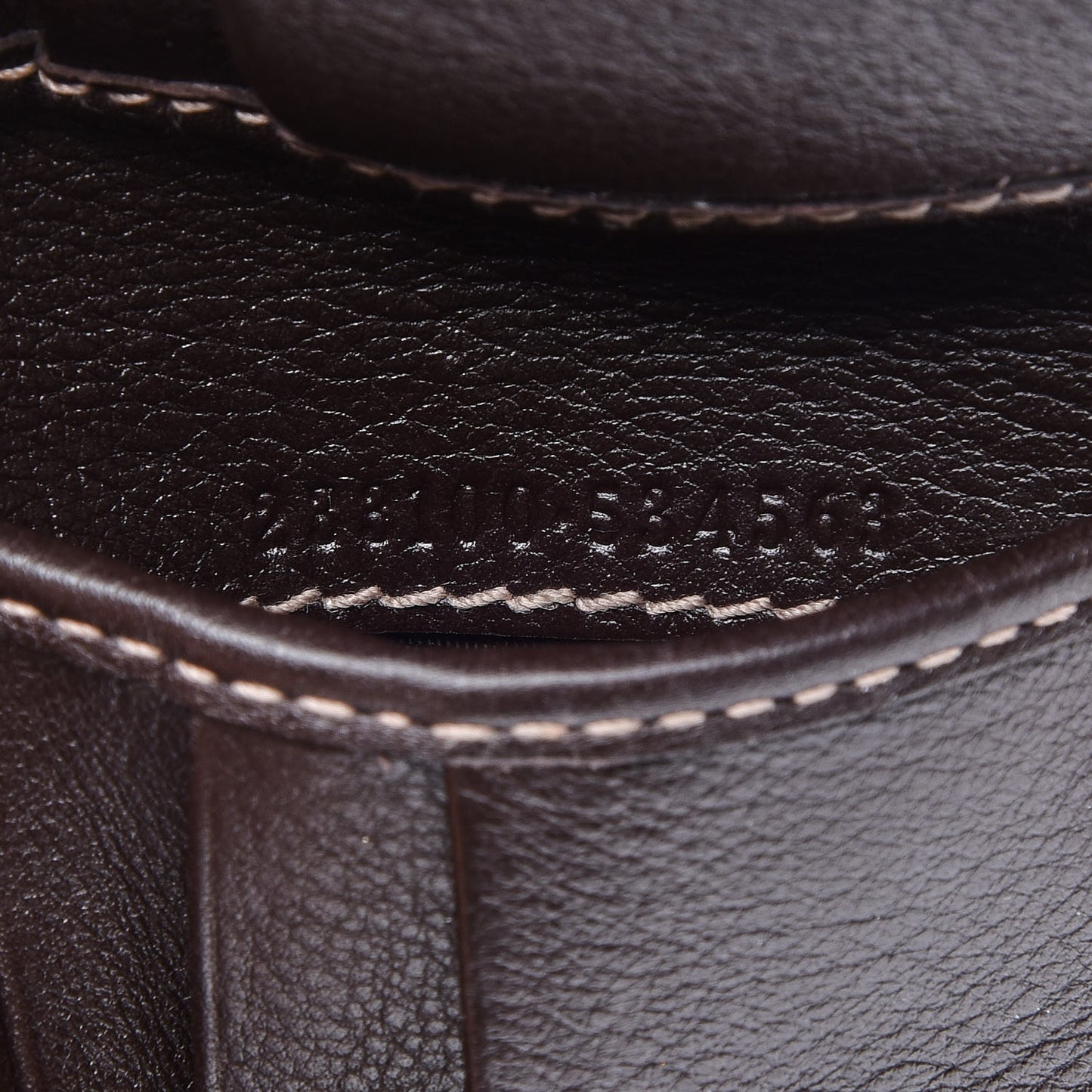 Monogram Metal Bar Bi-Fold Wallet Brown