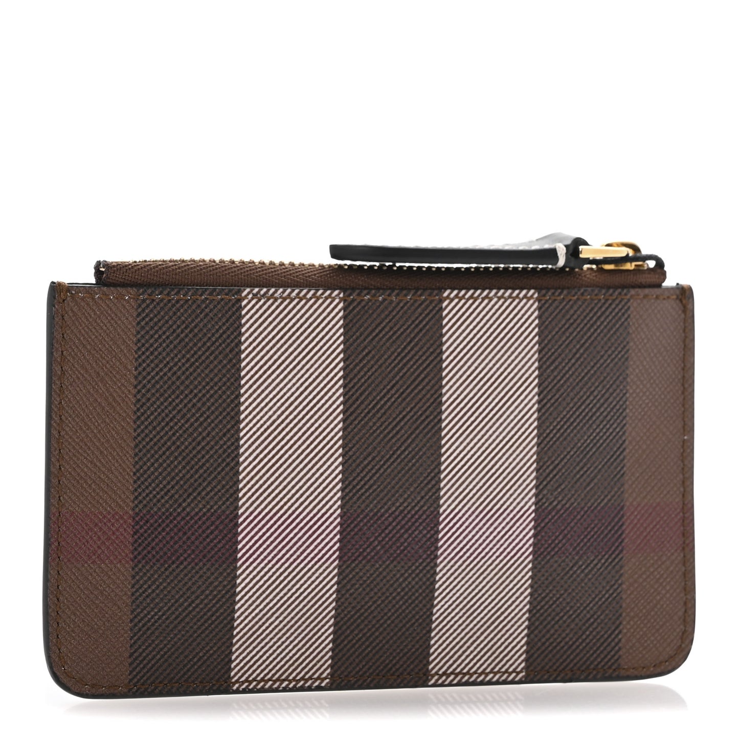 Kelbrook Exaggerated Check Canvas Card Case Birch Brown