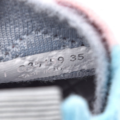 Chanel Mixed Fabrics Knit Sneakers 35 Grey Pink Blue 9 of 10