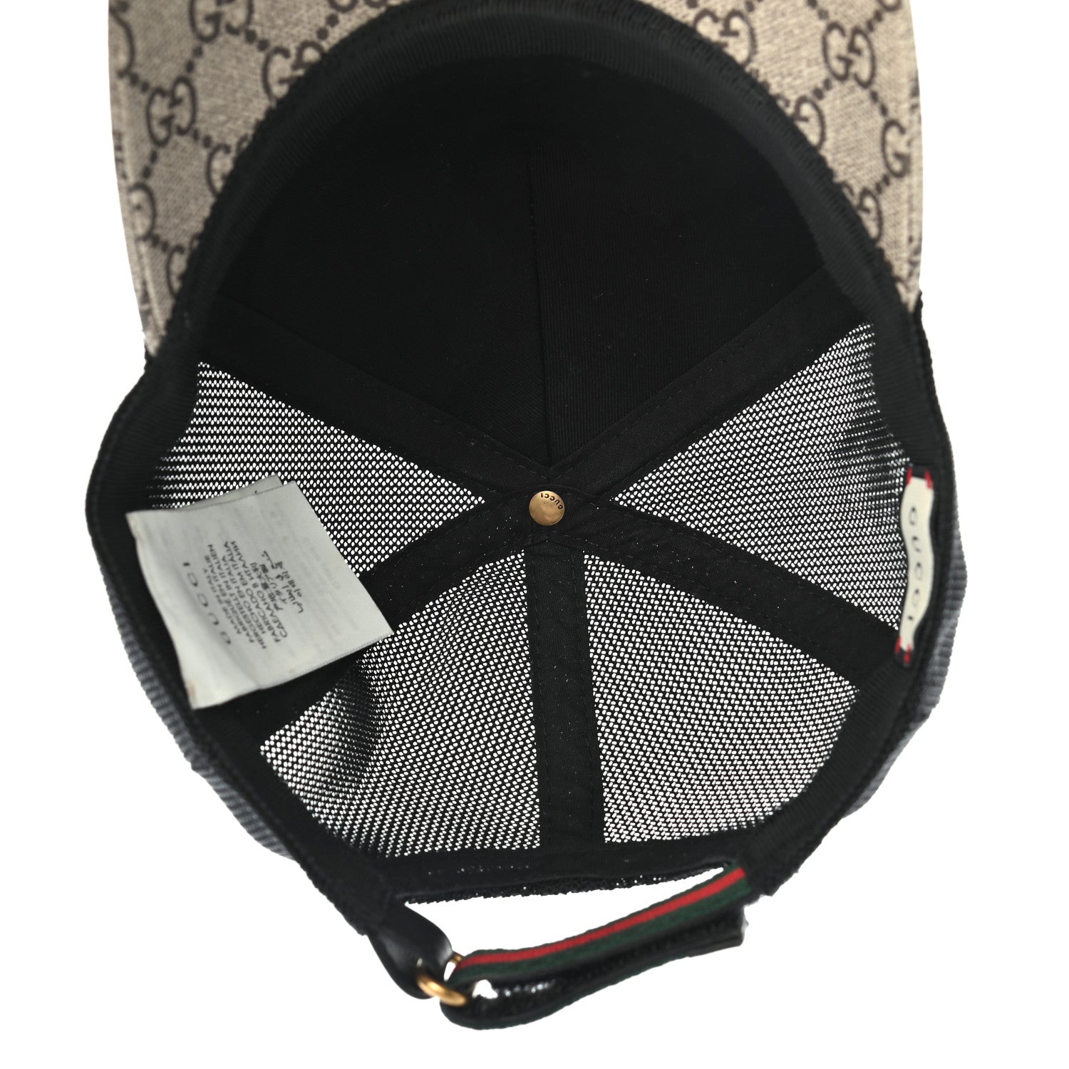 Gucci GG Supreme Monogram Bee Print Baseball Hat M Beige 7 of 9