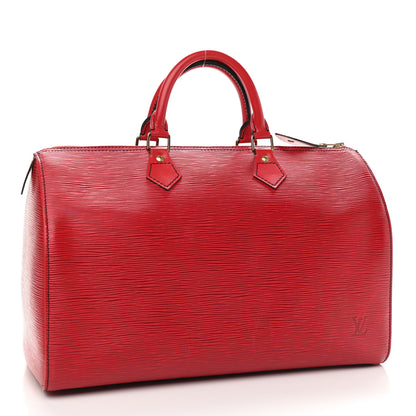 Louis Vuitton Epi Speedy 35 Castillan Red 4 of 10