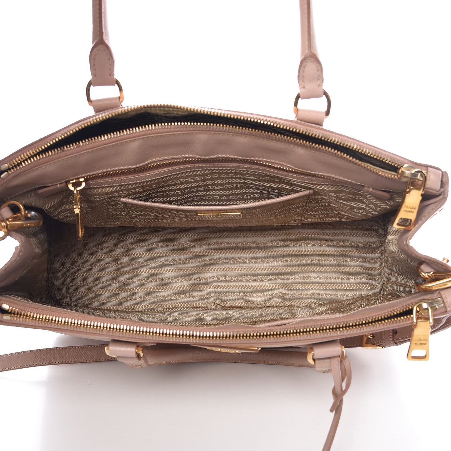 Saffiano Medium Galleria Double Zip Tote Cammeo