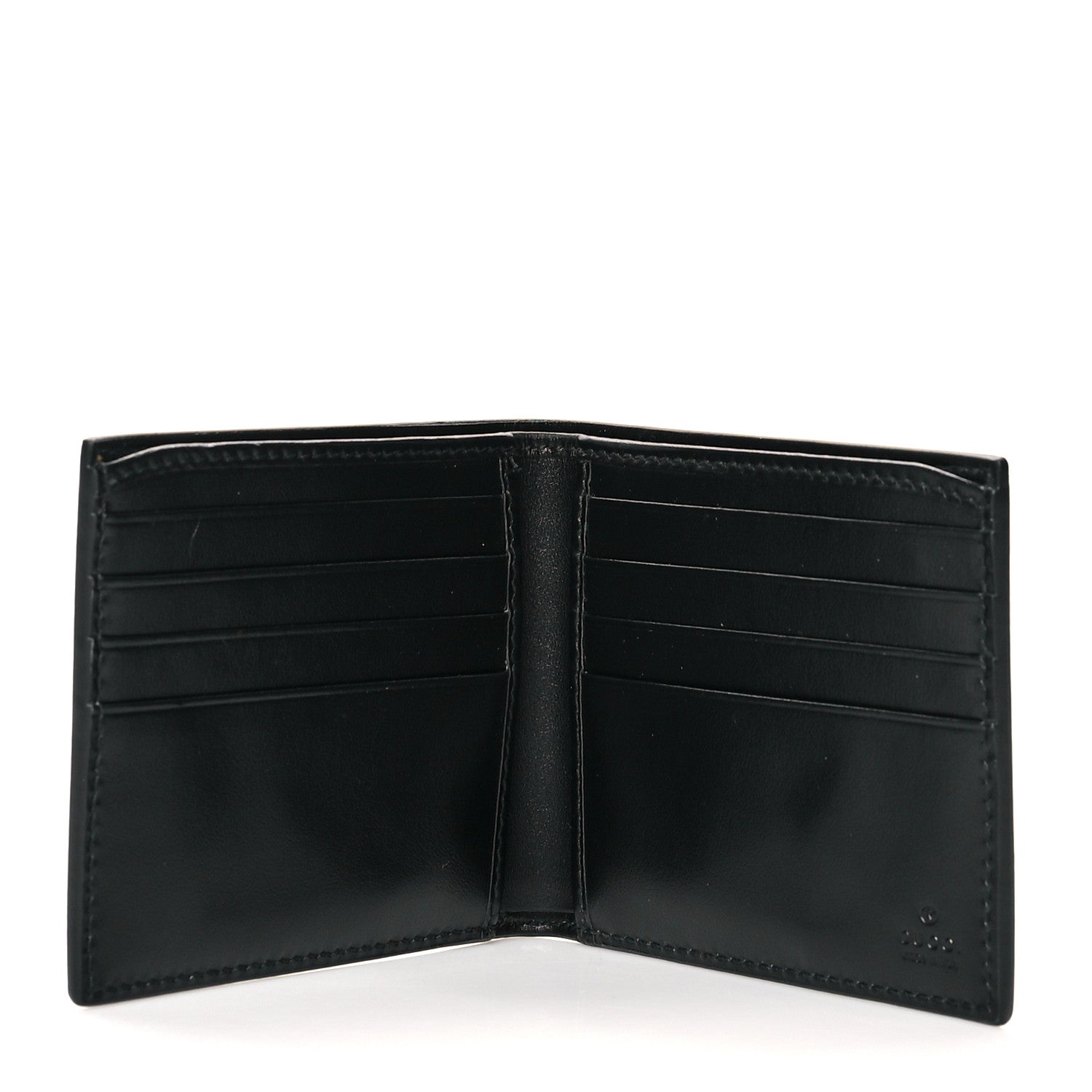 Gucci Plutone Calfskin Logo Bi-Fold Wallet Black 5 of 7