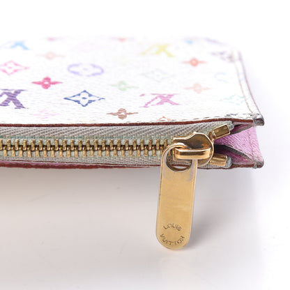 Louis Vuitton Monogram Multicolor Key Pouch White Litchi 8 of 16