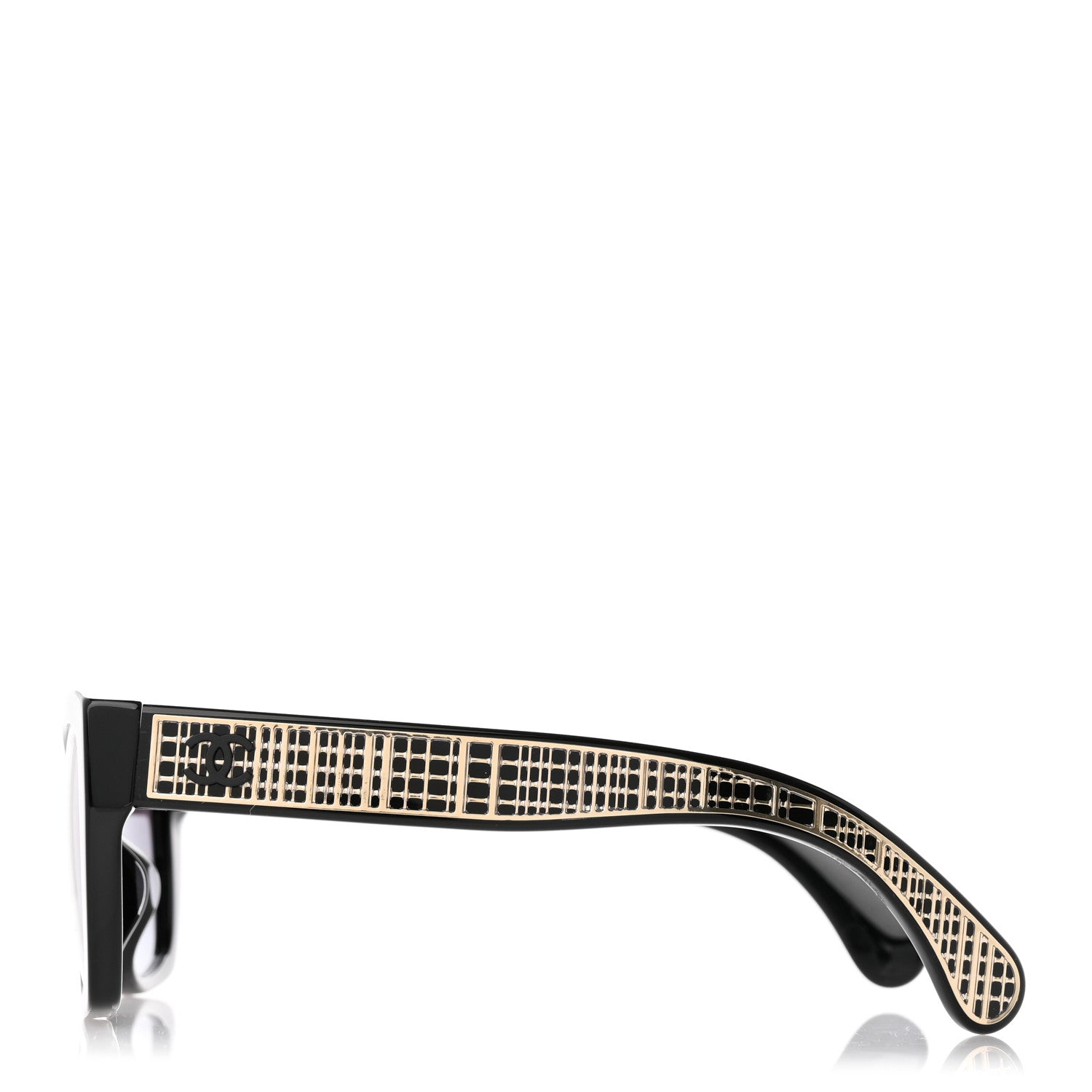 Chanel Acetate Metal Butterfly Sunglasses 71553A Black 3 of 8