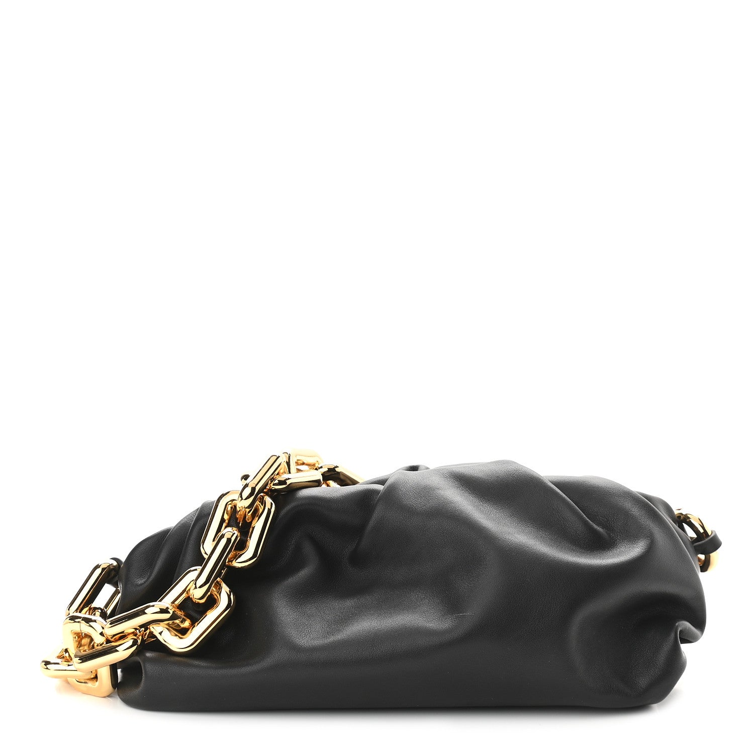 Bottega Veneta Calfskin The Pouch Chain Black 1 of 10