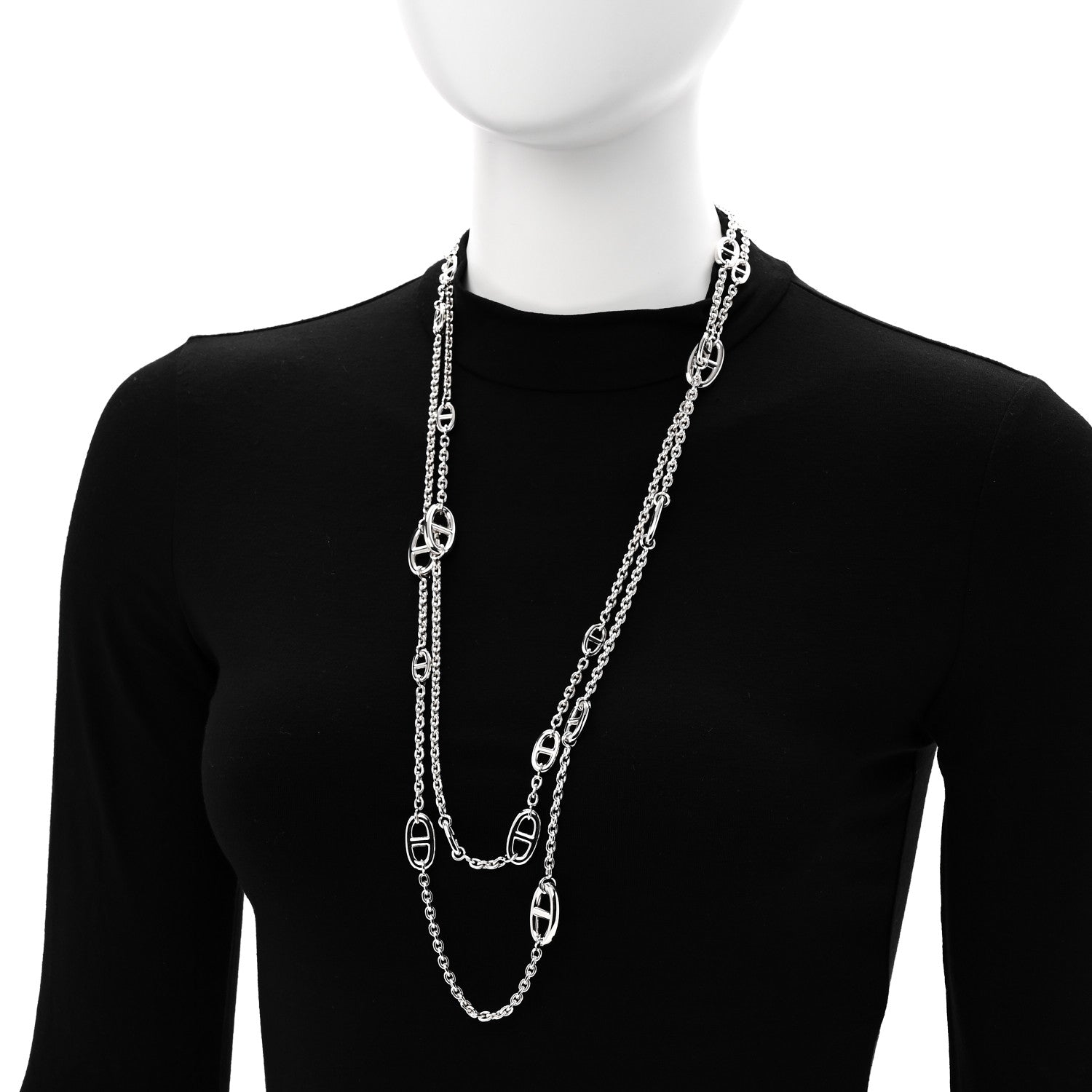 Hermes Sterling Silver Farandole Necklace 160 2 of 6