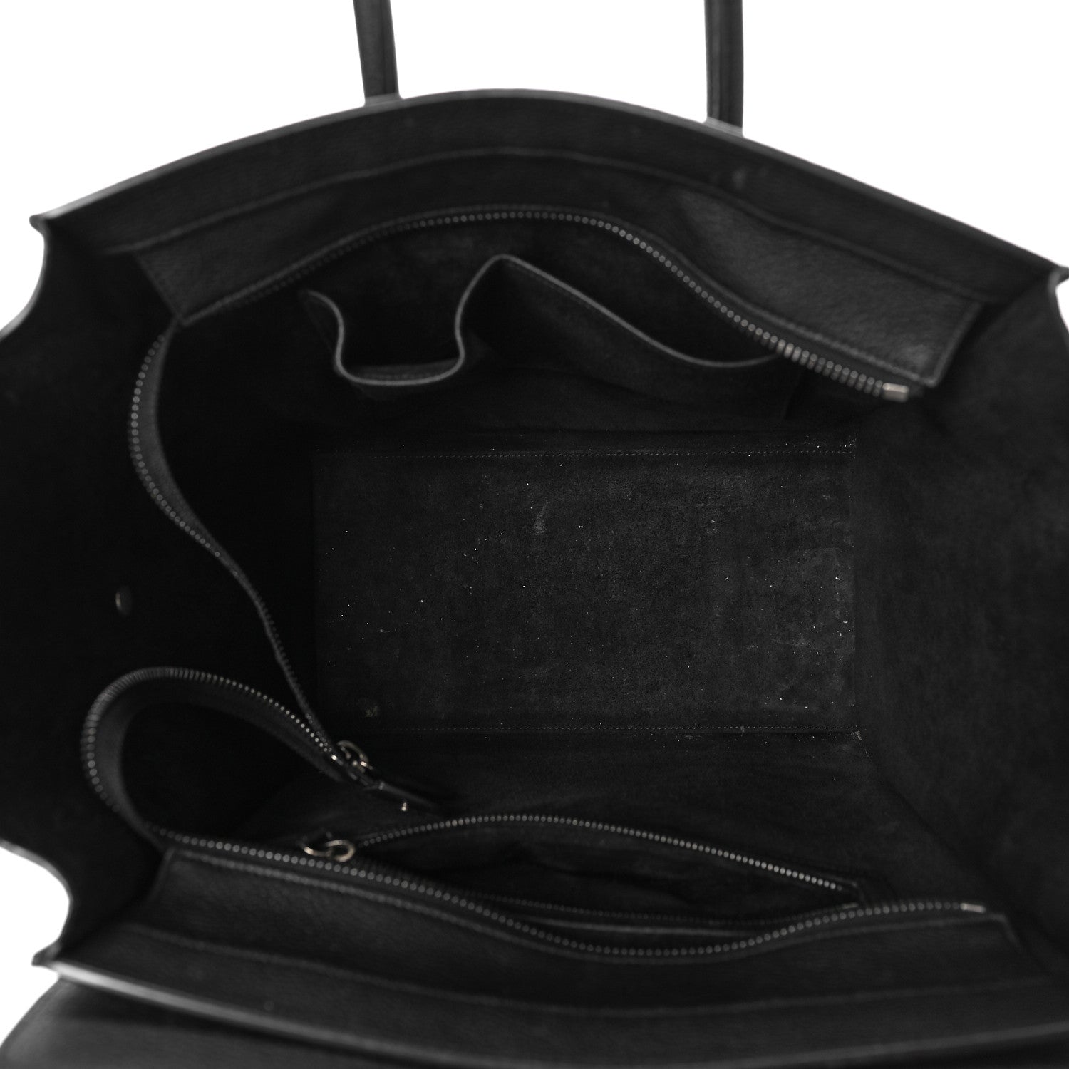 Celine Drummed Calfskin Mini Luggage Black 5 of 10