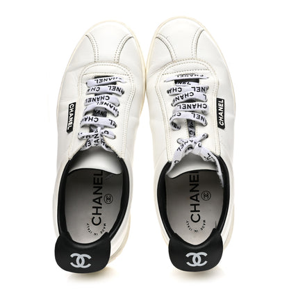 Chanel Calfskin CC Womens Sneakers 36 White 2 of 9