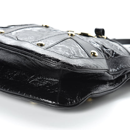 Versace Patent Studded Shoulder Bag Black 8 of 8