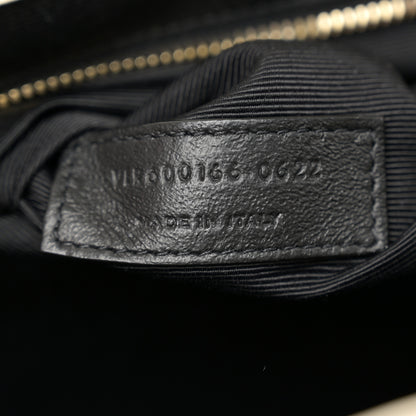 Saint Laurent Grain De Poudre Textured Mixed Matelasse Large Triquilt Monogram Satchel Crema Soft 7 of 10