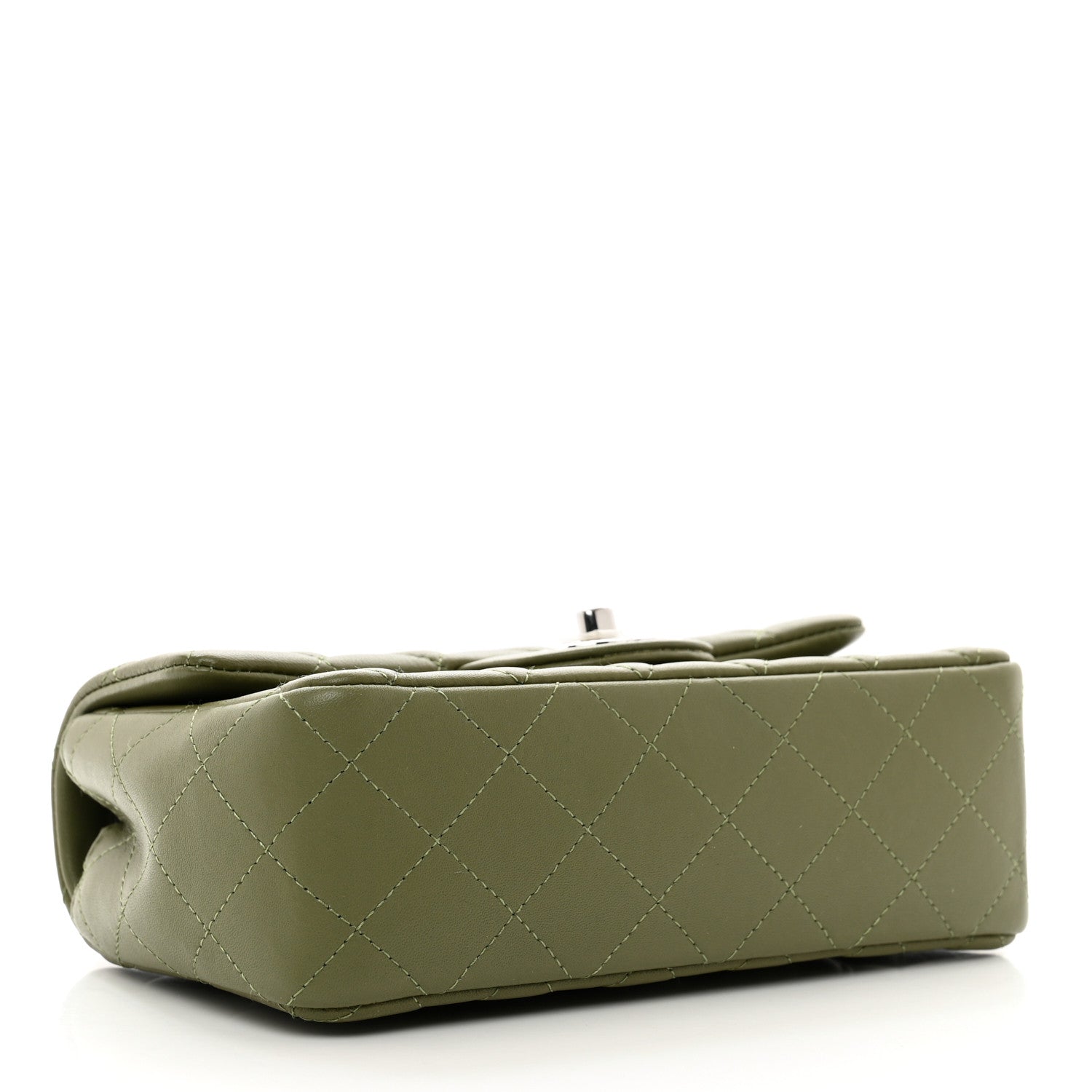 Chanel Lambskin Quilted Mini Rectangular Flap Green 4 of 10