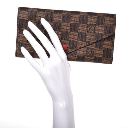 Louis Vuitton Damier Ebene Josephine Wallet Red 2 of 9