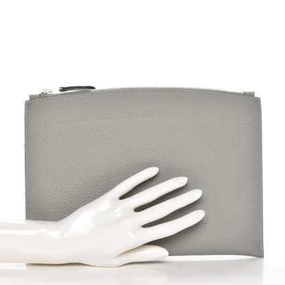Hermes Togo Barar Pouch Gris Mouette 2 of 8