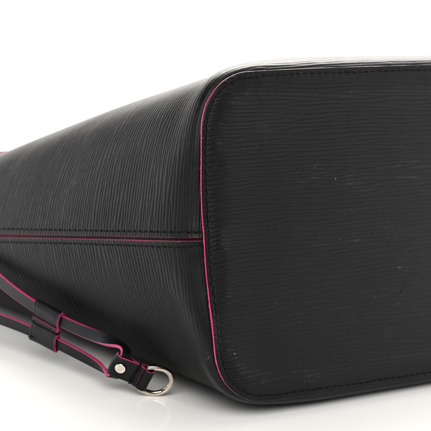 Louis Vuitton Epi Neverfull MM Black Hot Pink 9 of 12