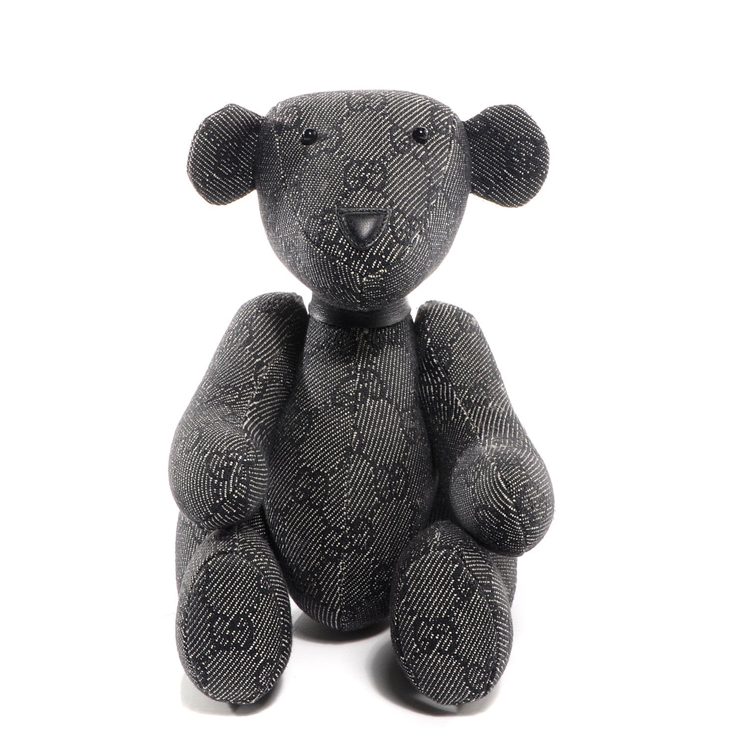 Monogram Stuffed Teddy Bear Black