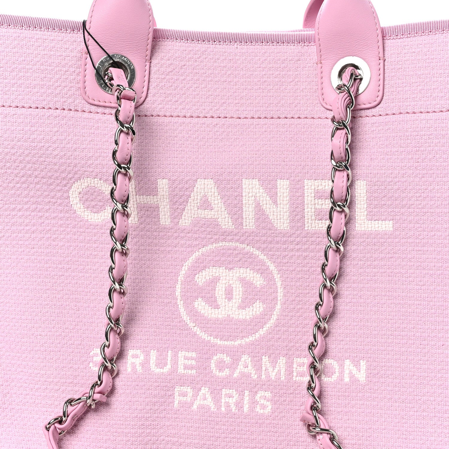Chanel Mixed Fibers Medium Deauville Tote Dark Pink 9 of 11