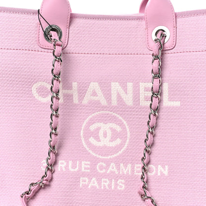 Chanel Mixed Fibers Medium Deauville Tote Dark Pink 9 of 11