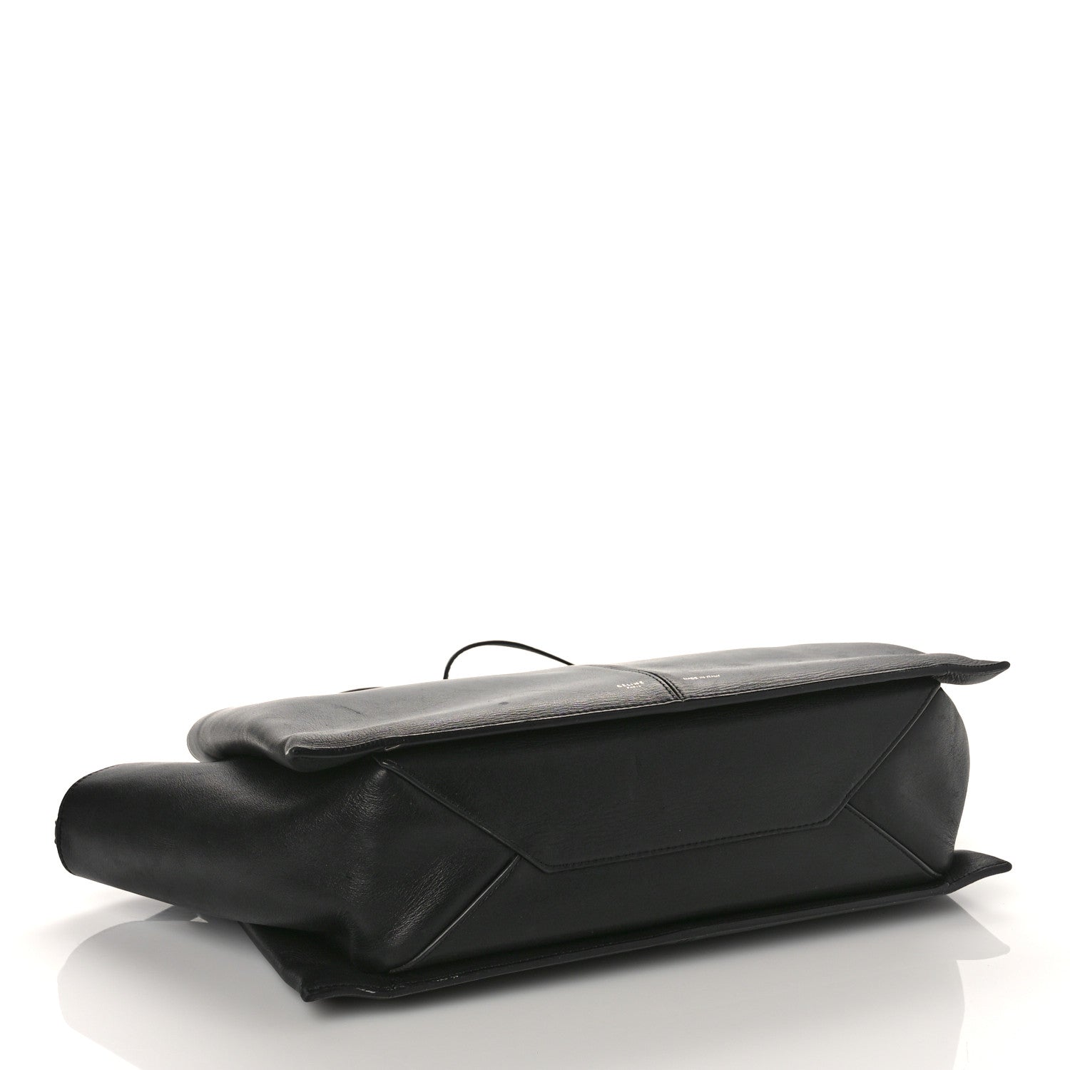 Celine Supple Natural Calfskin Medium Tri-Fold Bag Black 4 of 16