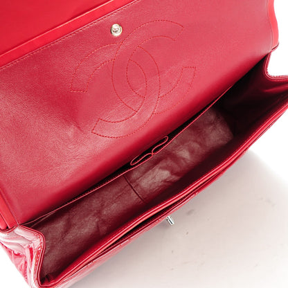 Chanel Patent Quilted Maxi Double Flap Red 6 of 7