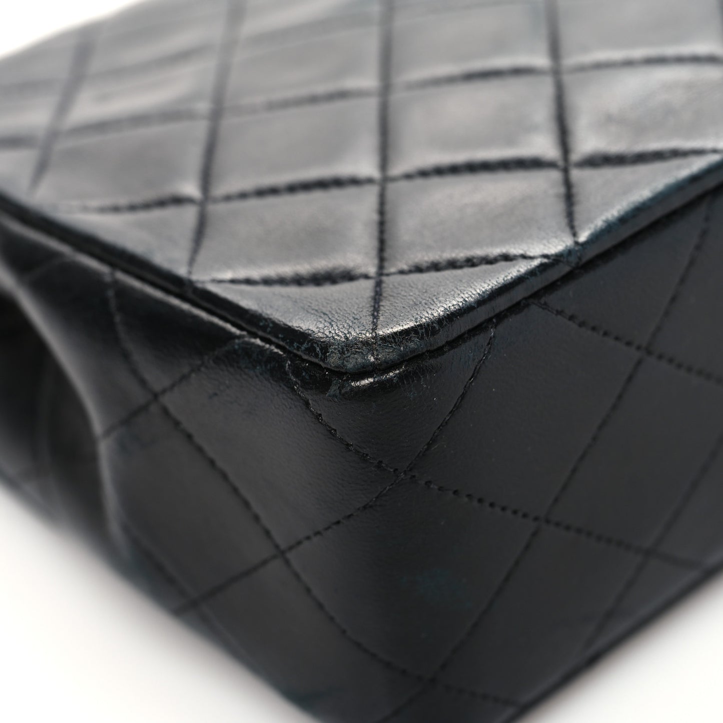 Lambskin Quilted Small Single Flap Black