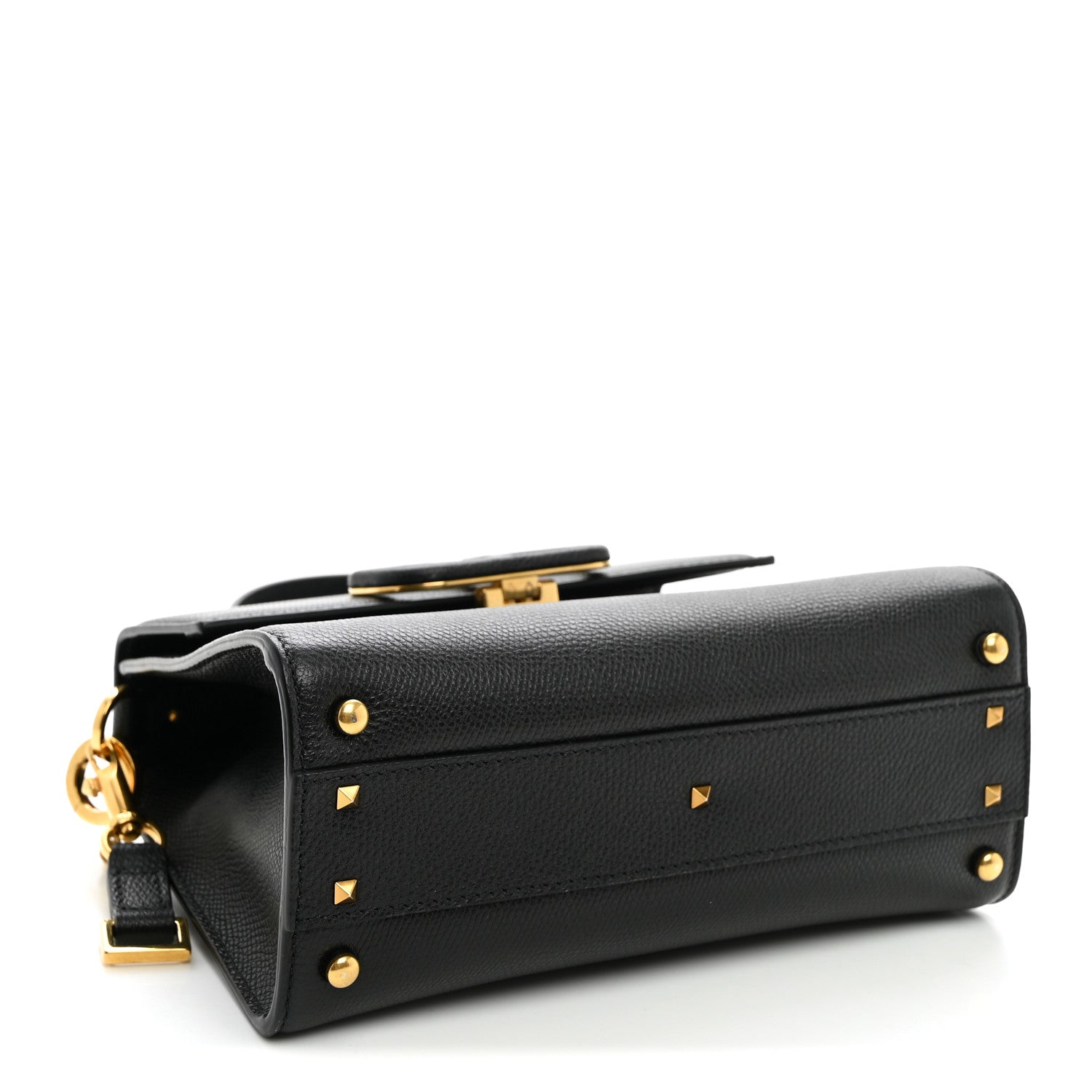 Valentino Garavani Grainy Calfskin Small VSling Top Handle Bag Black 3 of 8