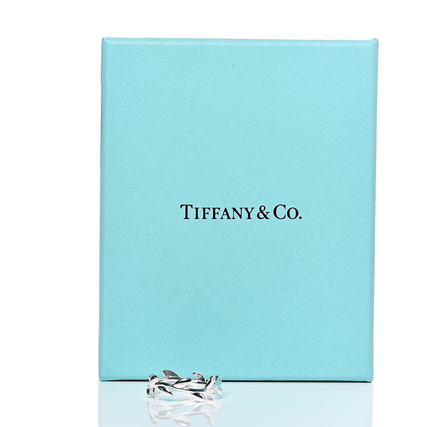 Tiffany Sterling Silver Paloma Picasso Narrow Olive Leaf Band Ring 54 6.75 5 of 5