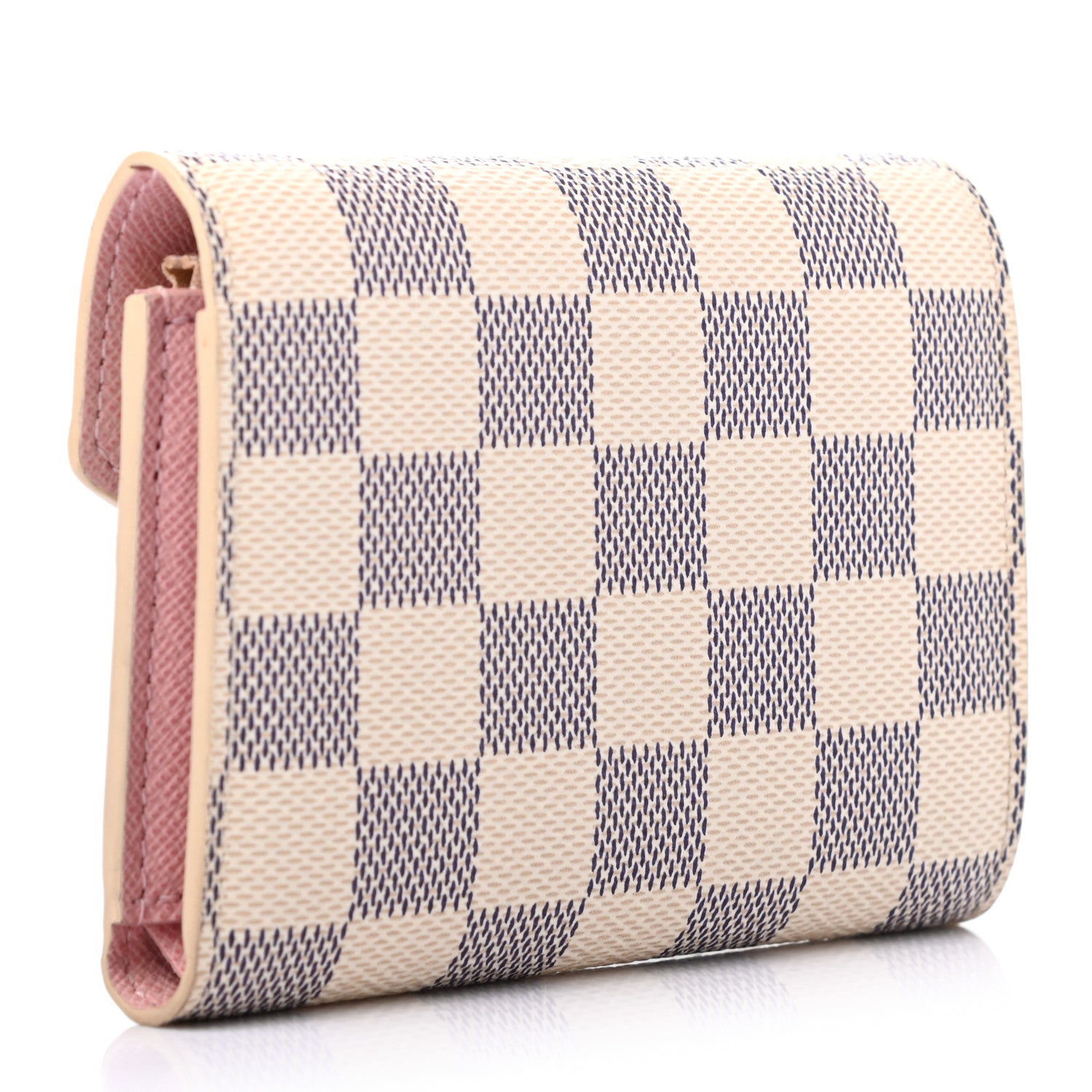Louis Vuitton Damier Azur Victorine Wallet Rose Ballerine 3 of 7