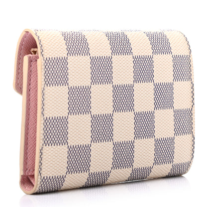 Louis Vuitton Damier Azur Victorine Wallet Rose Ballerine 3 of 7