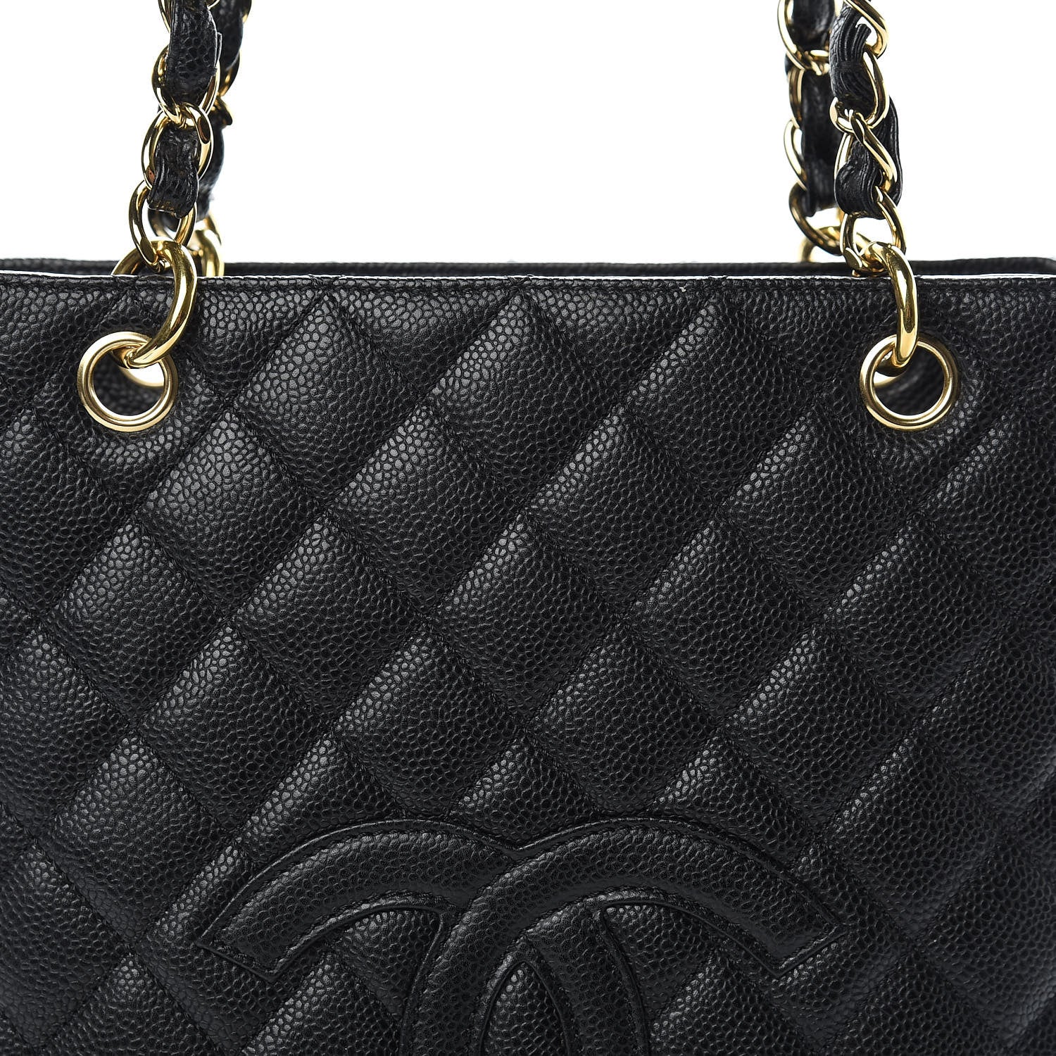 Chanel Caviar Petit Shopping Tote PST Black 8 of 12