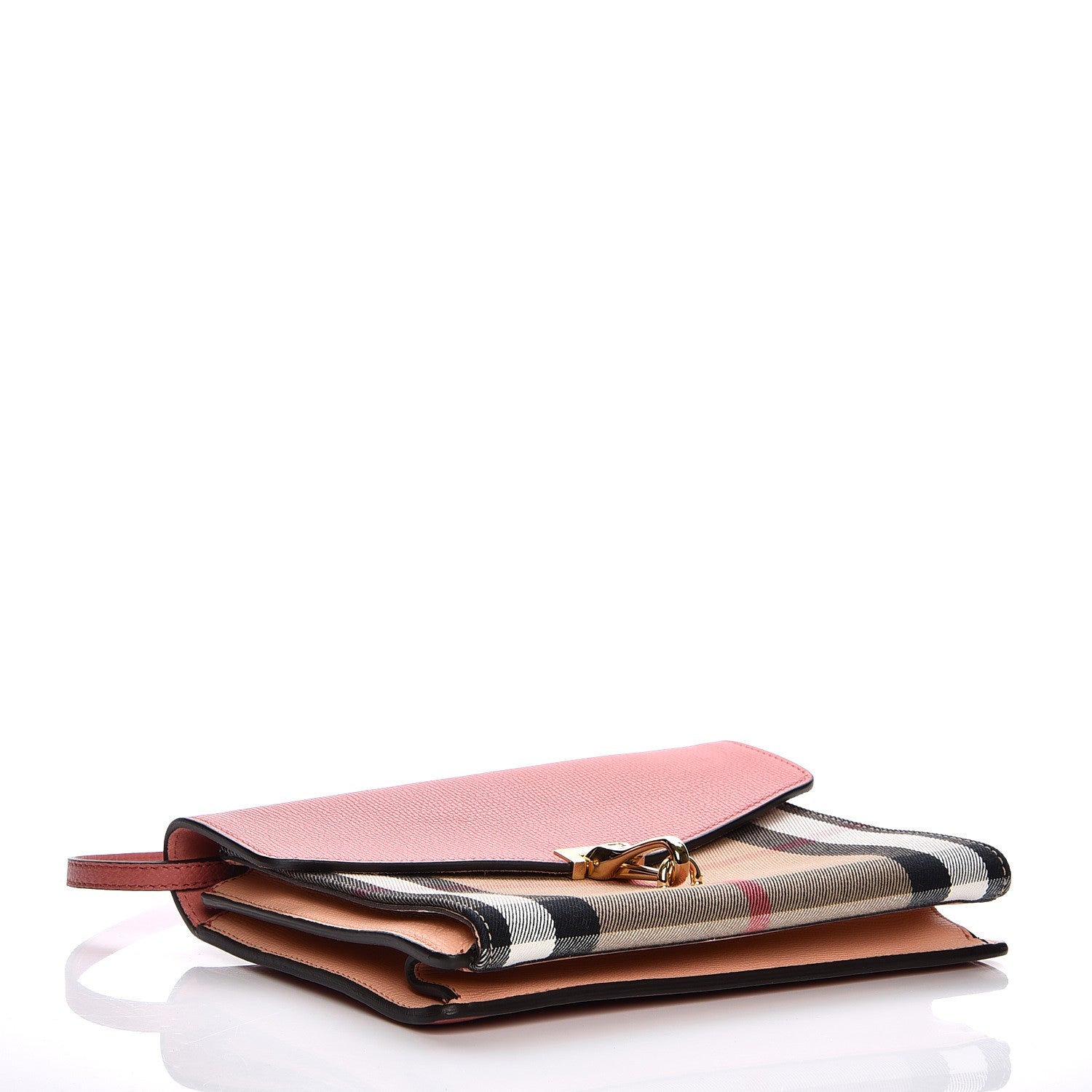 Burberry Derby Calfskin House Check Small Macken Crossbody Bag Copper Pink 4 of 8