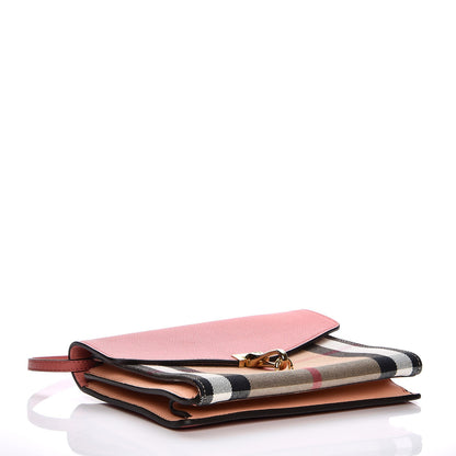 Burberry Derby Calfskin House Check Small Macken Crossbody Bag Copper Pink 4 of 8